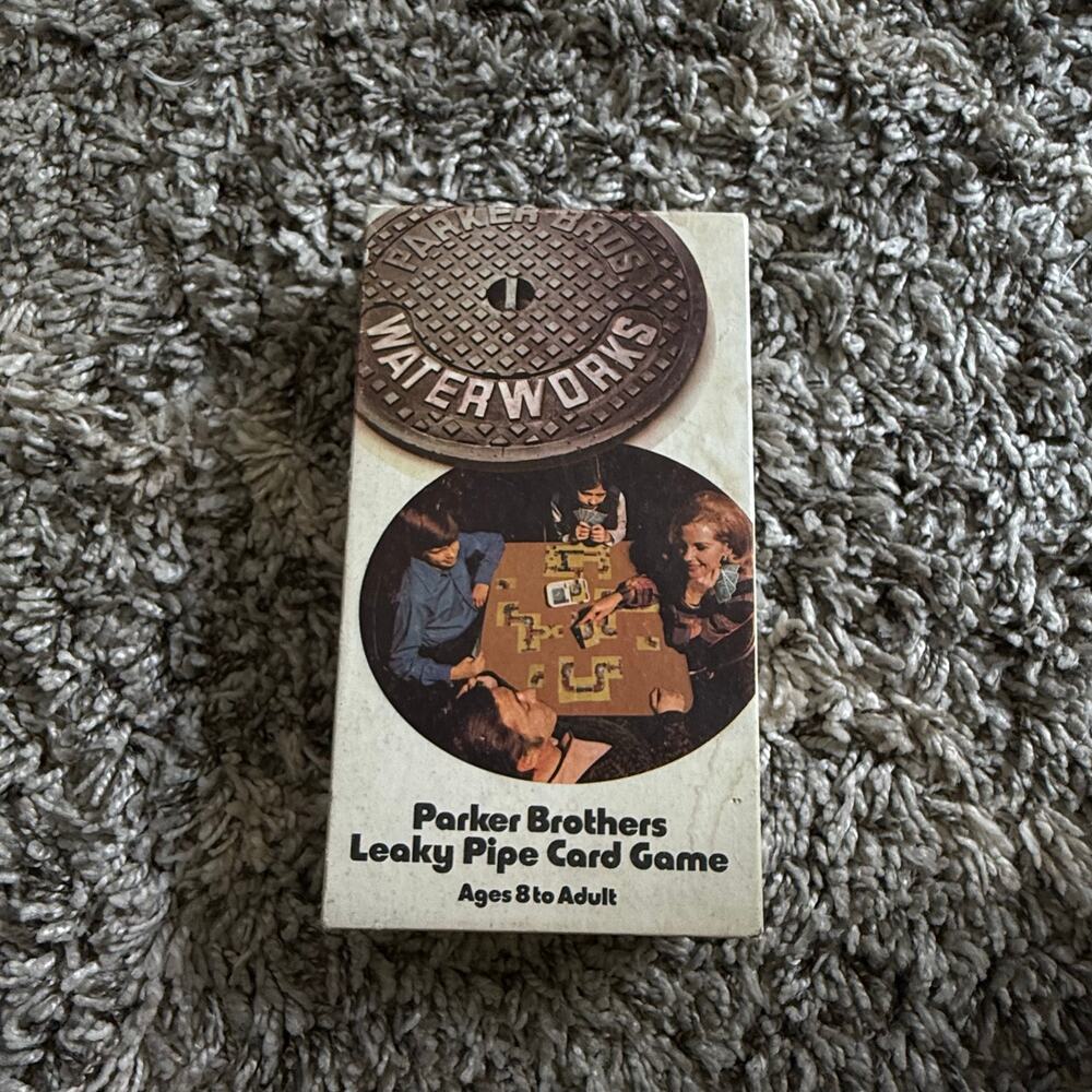 Waterworks Vintage Game Parker Brothers Leaky Pipe Card Game 1972 1 Wrench